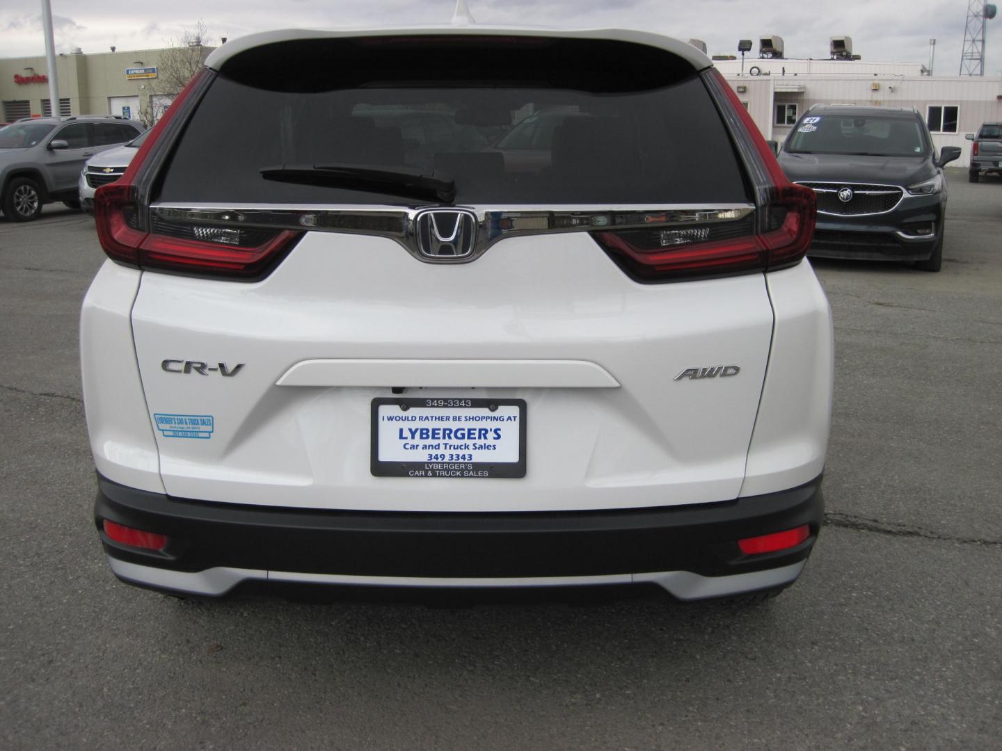 2022 white /Tan Honda CR-V EX-L AWD (2HKRW2H8XNH) , automatic transmission, located at 9530 Old Seward Highway, Anchorage, AK, 99515, (907) 349-3343, 61.134140, -149.865570 - Photo#3